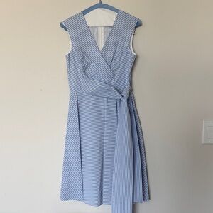 Calvin Klein-  Light Blue Striped Dress